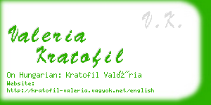 valeria kratofil business card